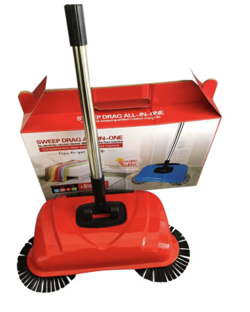 Hand-push Sweeper, Household Rotating Cleaning Broom, Electric-free Sweeper, Broom and Dustpan All-in-one Machine
