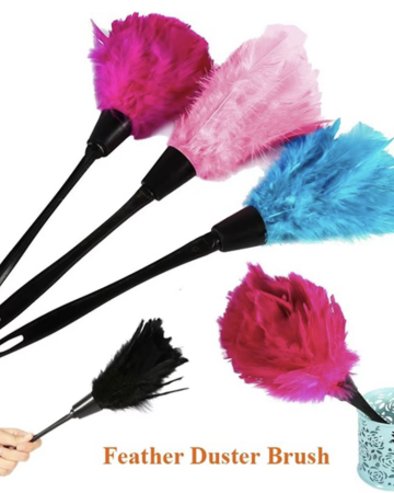 Handhold Portable Feather Duster With Hang Hole Anti-static Cleaning Dust Car Dashboard Cleaner Tools Plastic Handle Cleaning